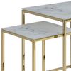 Satztische, Beistelltische im 2er-Set ALISMA, Marmor/Gold Bild 5