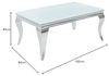 riess-ambiente Couchtisch MODERN BAROCK 100cm weiß, Wohnzimmer · Glasplatte · Edelstahl · eckig Bild 3