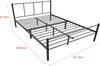 Metallbett Laos 160x200 cm mit Kaltschaummatratze Schwarz [en. casa] Bild 3