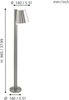 Stehleuchte, Edelstahl, silber, H 99,5 cm, CALDIERO Bild 5