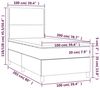 vidaXL Boxspringbett mit Matratze Creme 100x200 cm Stoff 3141678 Bild 3