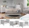 Babybett Ajaton Weiß 144.4 x 83 cm mit Matratze Vitalispa Bild 2