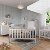Babybett Ajaton Weiß 144.4 x 83 cm mit Matratze Vitalispa Bild 4