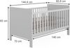 Babybett Ajaton Weiß 144.4 x 83 cm mit Matratze Vitalispa Bild 3