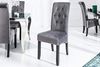 riess-ambiente Esszimmerstuhl CASA grau/schwarz - Samt-Bezug, Massivholz, Gummibaum, shabby chic, bequeme Polsterung & Knopfheftung - ideal für Deinen Chesterfield-Look Bild 2