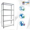 Simon Rack Schwerlastregal, 2000 x 1100 x 400 mm, Bis 200 kg Belastbar, 5 Verstellbare Ablagen, Kellerregal, Lagerregal, Anthrazit/Weiss - Simonclick Bild 4