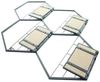 Dekoleidenschaft Deko-Wandregal "Hexagon" aus Metall, schwarz, 4 klappbare Böden aus MDF, furniert, Wanddeko, Wandregal, Wandschmuck, Hängeregal, Metallregal, Metalldeko Bild 4