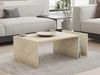 Hanah Home Elegant Coffee Table, Travertine Color, 86.8 x 32.4 x 50 cm | 100% Melamine Coated Particle Board, 18 mm Thick | Wall-Mountable, Stylish Marble Design Bild 4