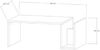 Hanah Home Elegant Coffee Table, Travertine Color, 86.8 x 32.4 x 50 cm | 100% Melamine Coated Particle Board, 18 mm Thick | Wall-Mountable, Stylish Marble Design Bild 3
