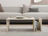 Hanah Home Elegant Coffee Table, Travertine Color, 86.8 x 32.4 x 50 cm | 100% Melamine Coated Particle Board, 18 mm Thick | Wall-Mountable, Stylish Marble Design Bild 5