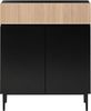 Sideboard mit 2 Türen BLYTHE Naturfarbene Esche Schwarz Bild 5