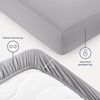 Blumtal® Spannbettlaken Microfaser - Spannbettlaken 90x190 cm im 2er Pack - Oekotex zertifizierter Bettbezug in 90x190 cm - Bettlaken für Matratzen im Set 90x190 cm - Fitted Sheets - Bettbezug - Grau Bild 3