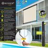 KESSER® Senkrechtmarkise Außenrollo Handkurbelmechanismus Balkonrollo Sonnen & Sichtschutz Beschattung Sonnenschutz Außen Rollo mit Kurbel Markisenkasten Balkon & Terrasse Inkl. Montageset & Abdeckung Beige, 200 x 250cm Bild 2