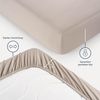 Blumtal® Spannbettlaken 150x200 cm - Bettlaken 150x200 aus Microfaser - Oekotex zertifiziertes Spannbetttuch 150x200 cm / 150x200 Spannbettlaken - Leintuch 150x200 cm - Bettspanntuch 150x200 - Taupe Bild 3