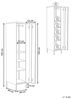 Beliani 'FROME' Garderobenschrank, Stahl rot, 185 x 50 x 38 cm Bild 3