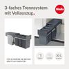 Hailo 'Swing Terzett' Einbaumülleimer für Schränke ab 300 mm Breite mit Drehtür, 30 (3x10) Liter, Graphit Bild 2