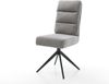 Drehstuhl Pela-Flex Strukturstoff Soft Grau Kreuzgestell breit Schwarz 360° drehbar Wippfunktion Taschenfederkern Bild 2