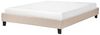 Polsterbett Leinenoptik beige Lattenrost 140x200 cm ROANNE Bild 1