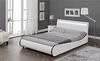 LED Polsterbett Valencia 180x200cm Weiß mit schwarzer Kante [Corium] Bild 4