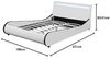 LED Polsterbett Valencia 180x200cm Weiß mit schwarzer Kante [Corium] Bild 2
