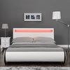 LED Polsterbett Valencia 180x200cm Weiß mit schwarzer Kante [Corium] Bild 5
