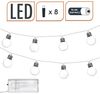 Spetebo LED-Lichterkette Garten Derko Beleuchtung mit 8 kleinen transparenten LED Glühbirnen, 8-flammig, Lichterkette für Außen und Innen batteriebetrieben Bild 3