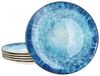 MamboCat Speiseteller Marina 6er Set Speiseteller Ø27cm Porzellan Platte blaue Essteller Bild 2