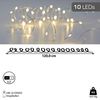CEPEWA LED-Lichterkette, Batterie Draht silber 10 LEDs 0,9m Bild 3