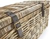 Kobolo Truhe Sitztruhe aus Rattan Kubu grau mit Stoffeinsatz Bild 5