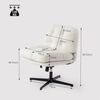 MEUBLE COSY Bürostuhl Ergonomisch Schreibtischstuhl mit höhenverstellbar Wippfunktion 360° Drehbar für Büro, Bouclé-Stoff, Weiß Bild 3