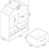 Kinderregal Vipsali 90x60x27 cm Mintgrün/Weiß [en. casa] Bild 2