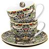 DUO ART GALLERY 2er-Set Tassen 250 ml STRAWBERRY THIEF BLUE mit Untertassen, New Bone China Porzellan Bild 5