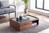 Amazon Marke - Movian Ljungan, Couchtisch mit 2 Schubladen, 98 x 70 x 32,5 cm, Grau und Nussbaumoptik Bild 2