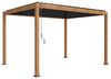 LECO Lamellenpergola DELUXE, Aluminium-Lamellen anthrazit, Aluminium-Profile mit Holzoptik, 4x3 m Bild 2