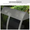 Outsunny Hollywoodschaukel 2 in 1, mit Liegefunktion, Baldachin, Mückennetz, belast bis 300kg, 3-Sitzer, Bettfunktion, 3-Sitzer Gartenschaukel, 1 tlg, Schaukelbank, für Garten, Terrasse, 240 x 140 x 197 cm, Grau Bild 5