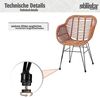 STILISTA Balkonset Balkonset Gartensessel Terrassenstuhl Rattanstuhl, (Set, 2-tlg), 2er Set, Bambus Optik Bild 5