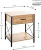 HAKU Konsolentisch Konsole - eiche-schwarz - MDF, Metall - H. 60cm x B. 45cm - Regal (1xKonsole, Beistelltisch - Schminktisch), Wandregal - Ablage - Konsolentisch - Sideboard Bild 3