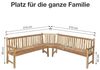 SAM Gartenbank, Eckbank, Sitzbank aus Teak-Holz 210x210 cm, Massivholz, für 6 Personen, für Balkon, Terrasse oder Garten Bild 2