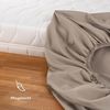 Blumtal® Spannbettlaken 135x190 cm - Bettlaken 135x190 aus Microfaser im 2er Set - Oekotex zertifiziertes Spannbetttuch 135x190 - Spannbettlaken 135x190 / Spannleintuch 135x190 cm - Bettlaken - Taupe Bild 5