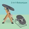 Bebeconfort Timba Baby, 2-in-1-Babywippe, ab Geburt – 6 Monate, 0–9 kg, Neugeborenenset für Hochstuhl Timba Baby, 2 Liegepositionen, besonders weich gepolsterter Sitz, 3-Punkt-Gurt, Tinted Graphite Bild 3