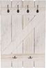 Wandgarderobe HWC-D13, Garderobe Garderobenpaneel, 6 Haken 91x60cm ~ weiß shabby Bild 4