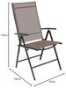 Hochlehner Klappstuhl Gartenstuhl Textilen Anthrazit Schokobraun 7 Pos Bild 2