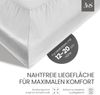 Bettwaesche-mit-Stil Mako-Satin Spannbettlaken weiß 120x200cm Bild 3