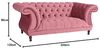 Ivette Sofa 2-Sitzer Samtvelours Rose Buche Nussbaumfarben Bild 2