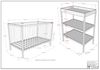 Babymöbel-Set >Dino< in Buche Anthrazit, Massivholz - 124,4x84,4x65,4cm (BxHxT) Bild 3