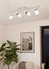 Eglo 92087 Spot LED DAVIDA Stahl chrom, weiß GU10 max. 4X4,6W L:78cm B:7cm Bild 5