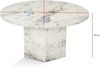 Modern Rustic Coffee Table, Freesia Marble, 80 x 80 x 40 | Made from 100% MDF, Thickness: 18 mm | Perfect for Modern Home Office & Study Spaces, Elegant and Functional Design Bild 3