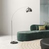 HOMCOM Stehlampe mit verstellbarer Höhe und Länge Verstellbare Leselampe, Leuchtmittel wechselbar, für Wohnzimmer, Silber Bild 2