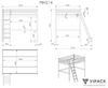 Vipack Hochbett weiß, 140x200 cm inkl. Sesselbett Bild 3