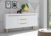 Sideboard Isgard in weiß und Eiche 160 cm Bild 2